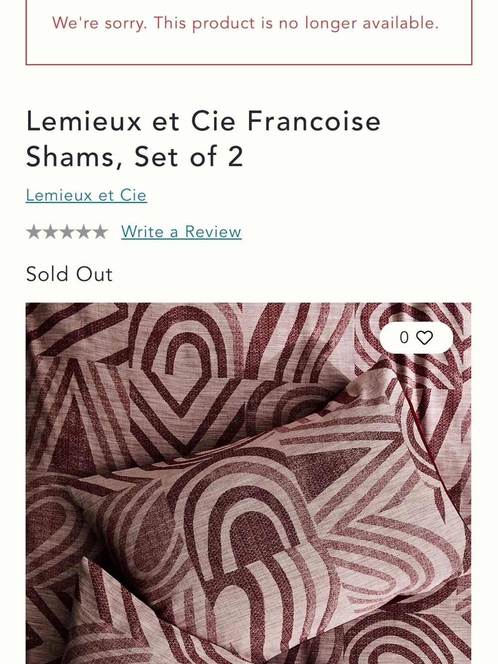 Lemieux et Cie for Anthroplogie King Shams a Pair